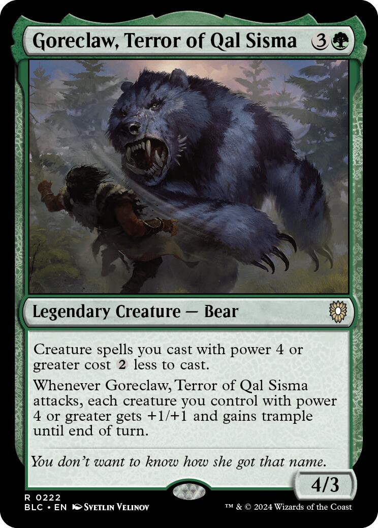 Goreclaw, Terror of Qal Sisma [Bloomburrow Commander] MTG Single Magic: The Gathering    | Red Claw Gaming