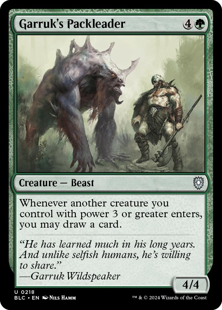 Garruk's Packleader [Bloomburrow Commander] MTG Single Magic: The Gathering    | Red Claw Gaming