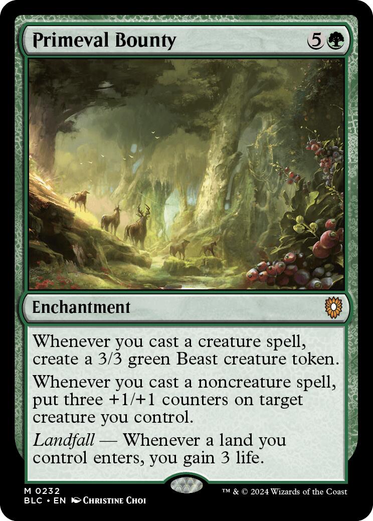 Primeval Bounty [Bloomburrow Commander] MTG Single Magic: The Gathering    | Red Claw Gaming