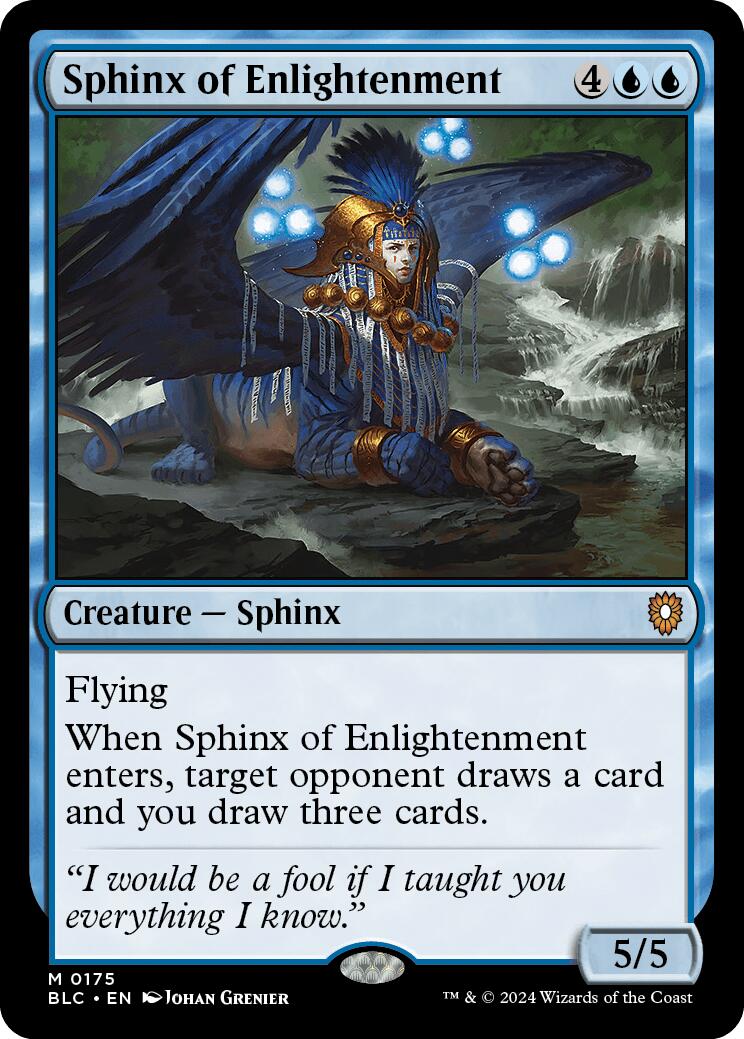 Sphinx of Enlightenment [Bloomburrow Commander] MTG Single Magic: The Gathering    | Red Claw Gaming