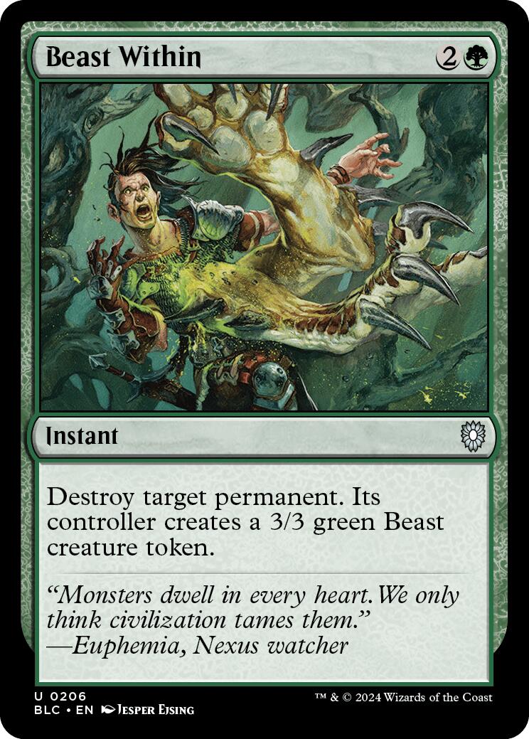 Beast Within [Bloomburrow Commander] MTG Single Magic: The Gathering    | Red Claw Gaming