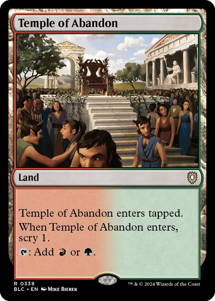 Temple of Abandon [Bloomburrow Commander] MTG Single Magic: The Gathering    | Red Claw Gaming