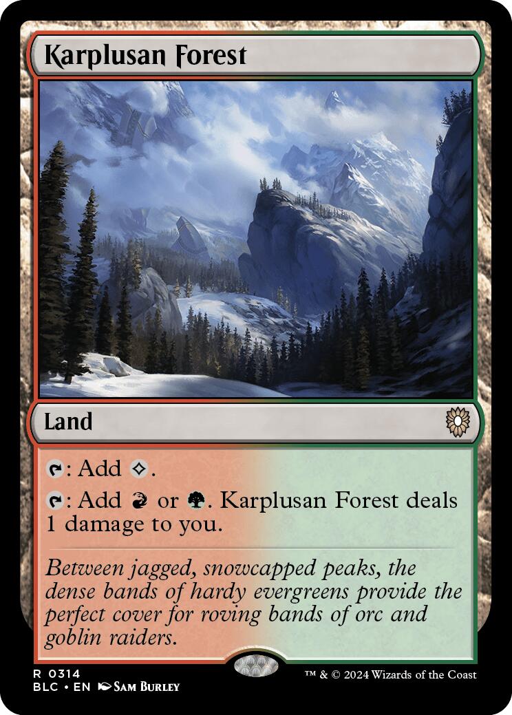 Karplusan Forest [Bloomburrow Commander] MTG Single Magic: The Gathering    | Red Claw Gaming