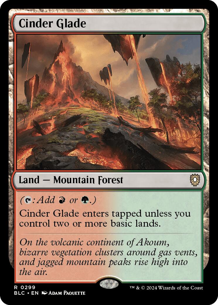 Cinder Glade [Bloomburrow Commander] MTG Single Magic: The Gathering    | Red Claw Gaming