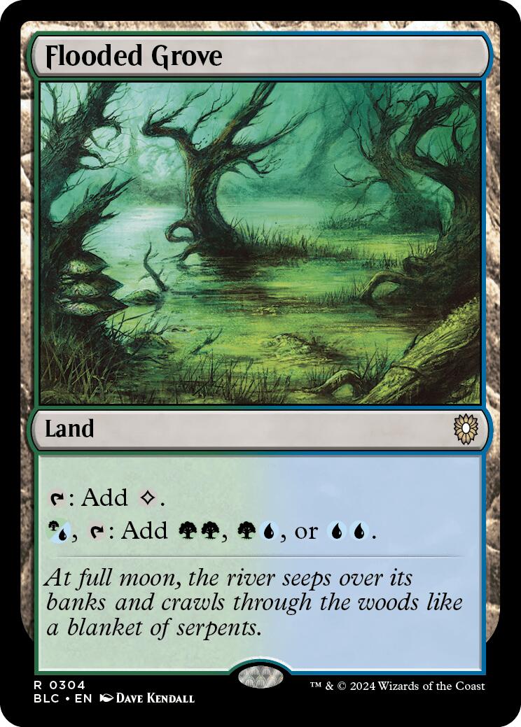 Flooded Grove [Bloomburrow Commander] MTG Single Magic: The Gathering    | Red Claw Gaming