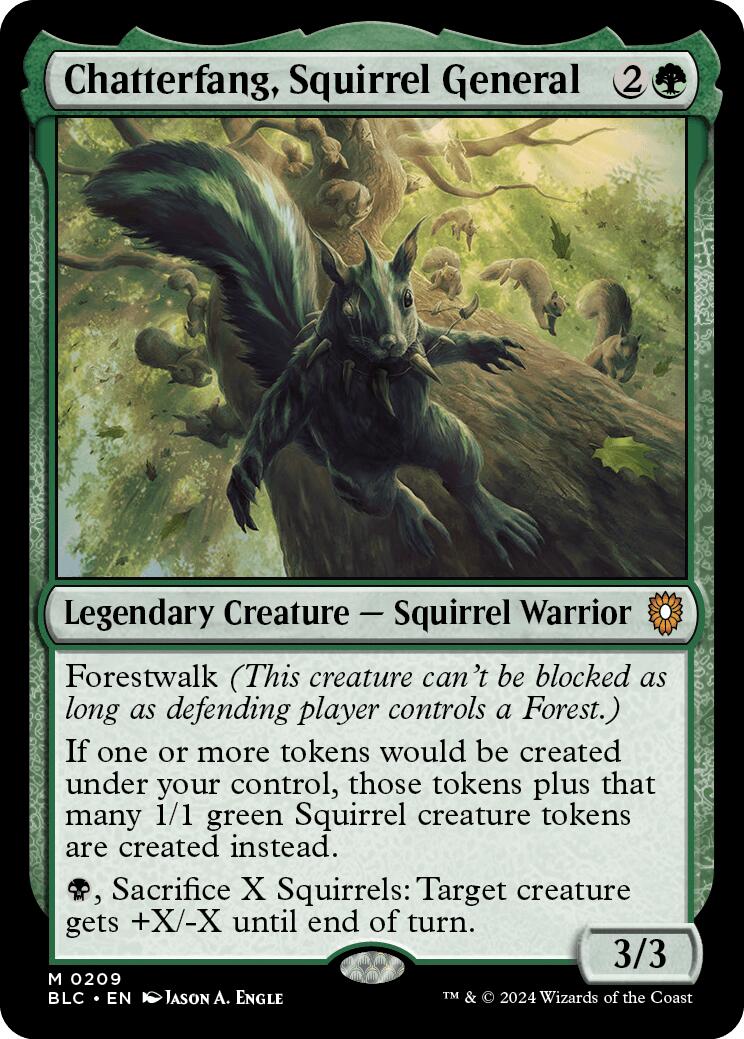 Chatterfang, Squirrel General [Bloomburrow Commander] MTG Single Magic: The Gathering    | Red Claw Gaming