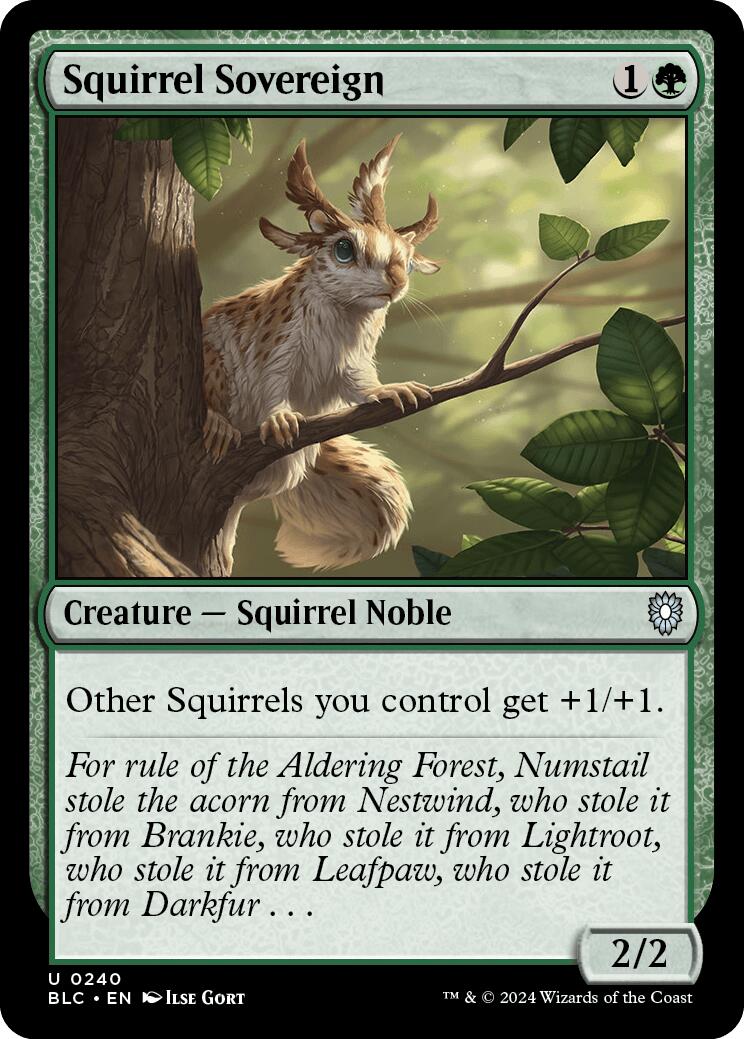 Squirrel Sovereign [Bloomburrow Commander] MTG Single Magic: The Gathering    | Red Claw Gaming