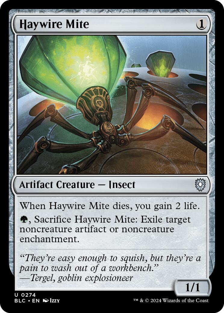 Haywire Mite [Bloomburrow Commander] MTG Single Magic: The Gathering    | Red Claw Gaming