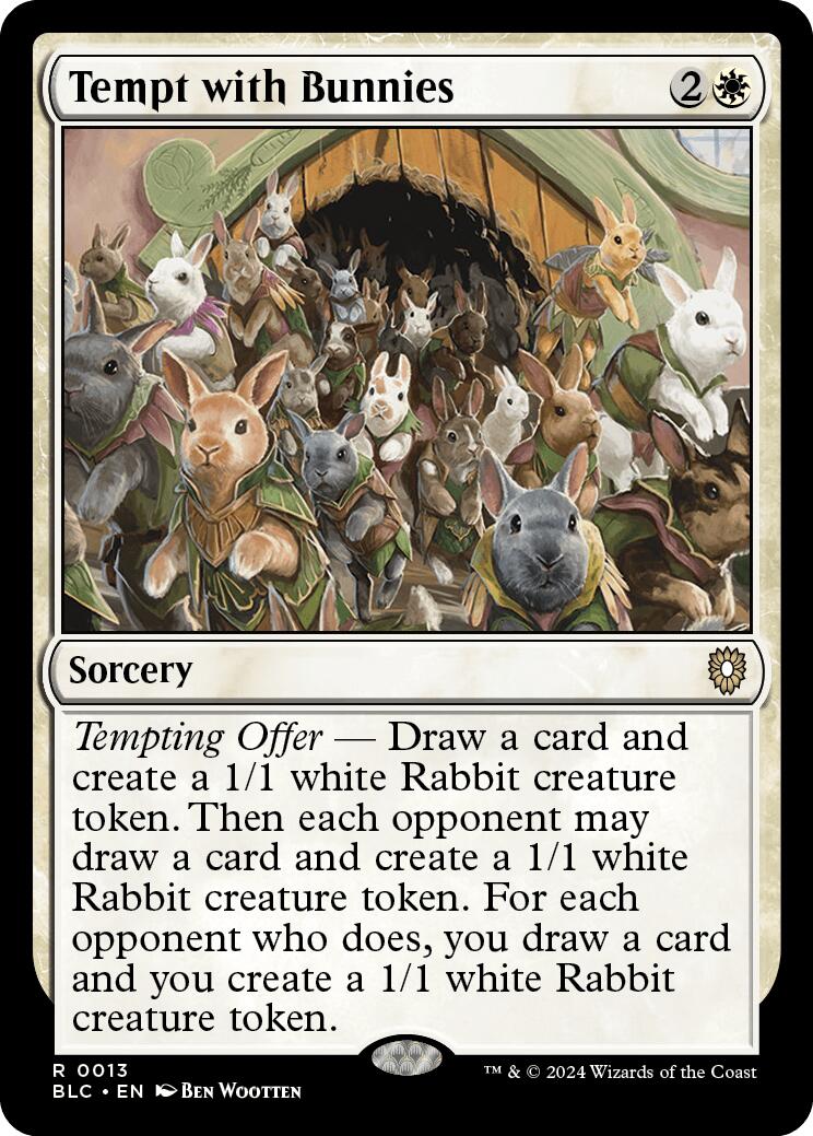 Tempt with Bunnies [Bloomburrow Commander] MTG Single Magic: The Gathering    | Red Claw Gaming