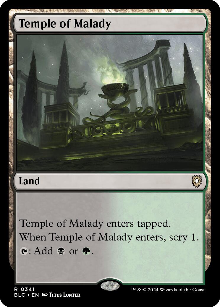 Temple of Malady [Bloomburrow Commander] MTG Single Magic: The Gathering    | Red Claw Gaming