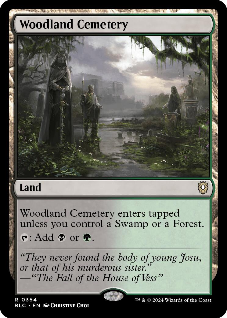 Woodland Cemetery [Bloomburrow Commander] MTG Single Magic: The Gathering    | Red Claw Gaming