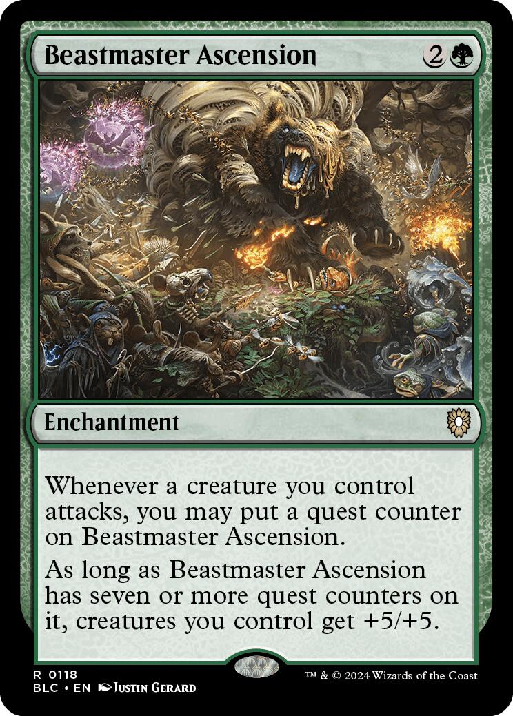 Beastmaster Ascension [Bloomburrow Commander] MTG Single Magic: The Gathering    | Red Claw Gaming