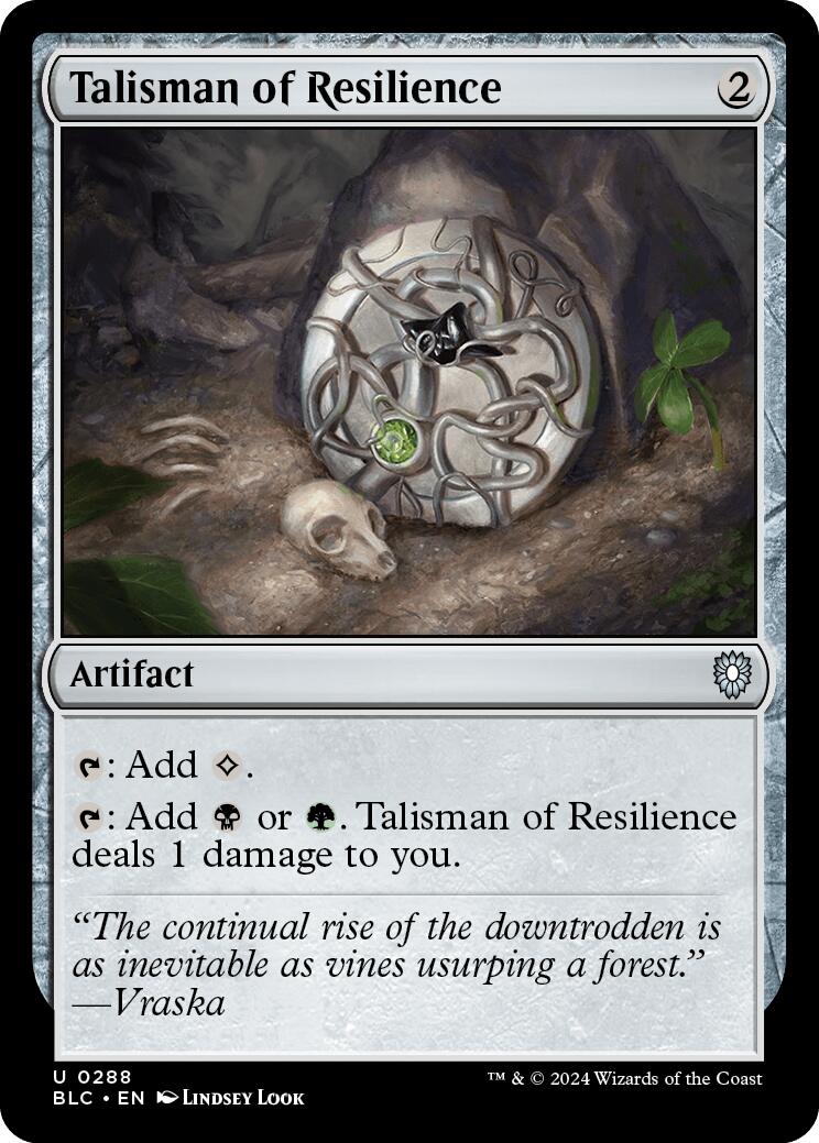 Talisman of Resilience [Bloomburrow Commander] MTG Single Magic: The Gathering    | Red Claw Gaming