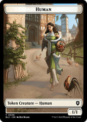 Human // Soldier Double-Sided Token [Bloomburrow Commander Tokens] MTG Single Magic: The Gathering    | Red Claw Gaming