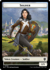 Soldier // Citizen Double-Sided Token [Bloomburrow Commander Tokens] MTG Single Magic: The Gathering    | Red Claw Gaming