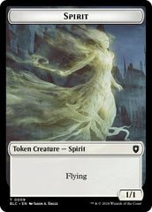 Spirit // Faerie Double-Sided Token [Bloomburrow Commander Tokens] MTG Single Magic: The Gathering    | Red Claw Gaming