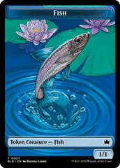 Bird (011) // Fish Double-Sided Token [Bloomburrow Commander Tokens] MTG Single Magic: The Gathering    | Red Claw Gaming