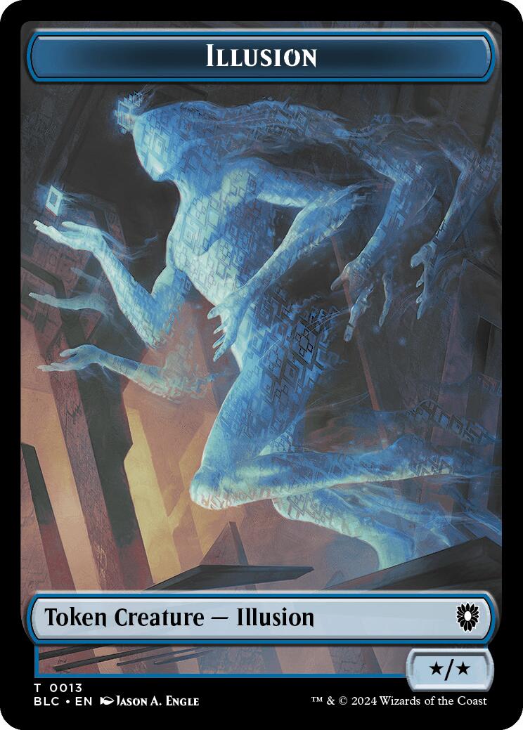 Illusion // Goblin Double-Sided Token [Bloomburrow Commander Tokens] MTG Single Magic: The Gathering    | Red Claw Gaming