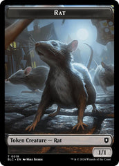 Rat // Raccoon Double-Sided Token [Bloomburrow Commander Tokens] MTG Single Magic: The Gathering    | Red Claw Gaming