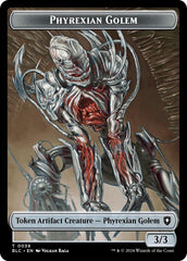 Phyrexian Golem // Faerie Double-Sided Token [Bloomburrow Commander Tokens] MTG Single Magic: The Gathering    | Red Claw Gaming