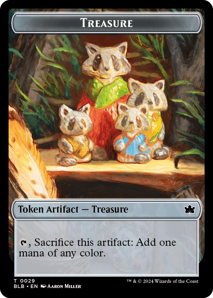 Cat // Treasure Double-Sided Token [Bloomburrow Commander Tokens] MTG Single Magic: The Gathering    | Red Claw Gaming