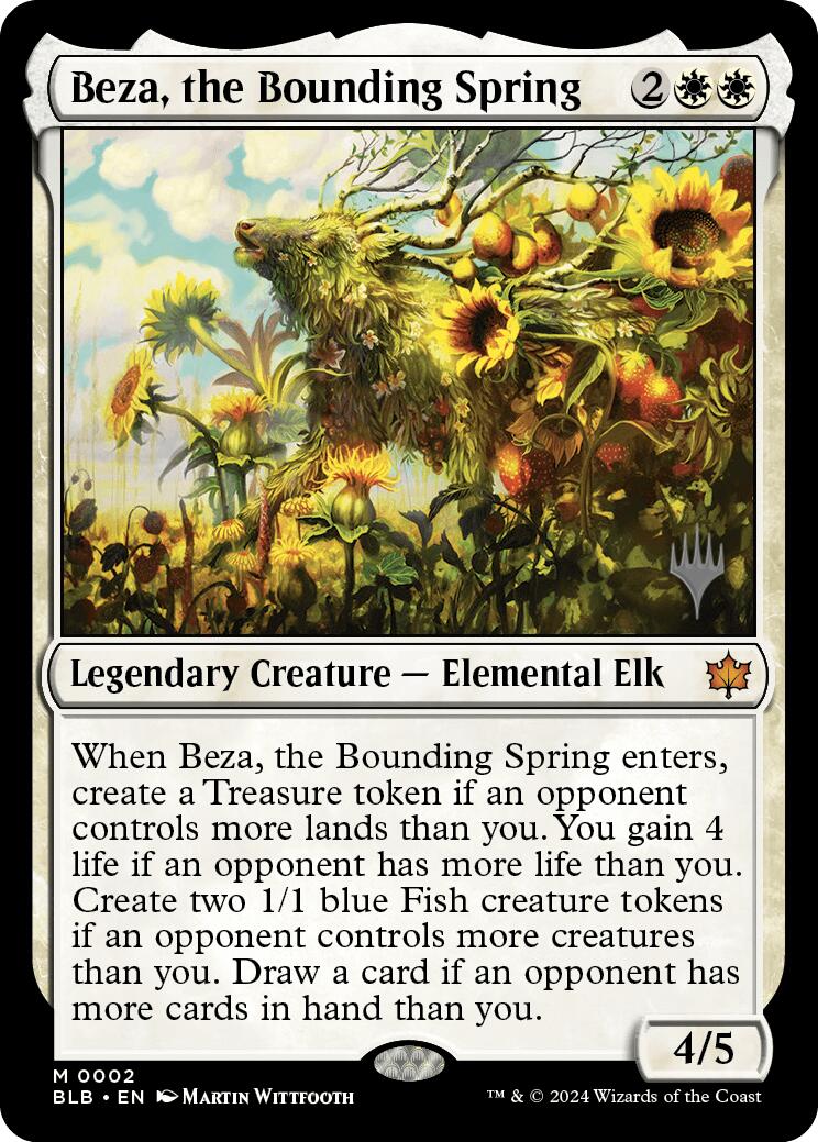 Beza, the Bounding Spring (Promo Pack) [Bloomburrow Promos] MTG Single Magic: The Gathering    | Red Claw Gaming