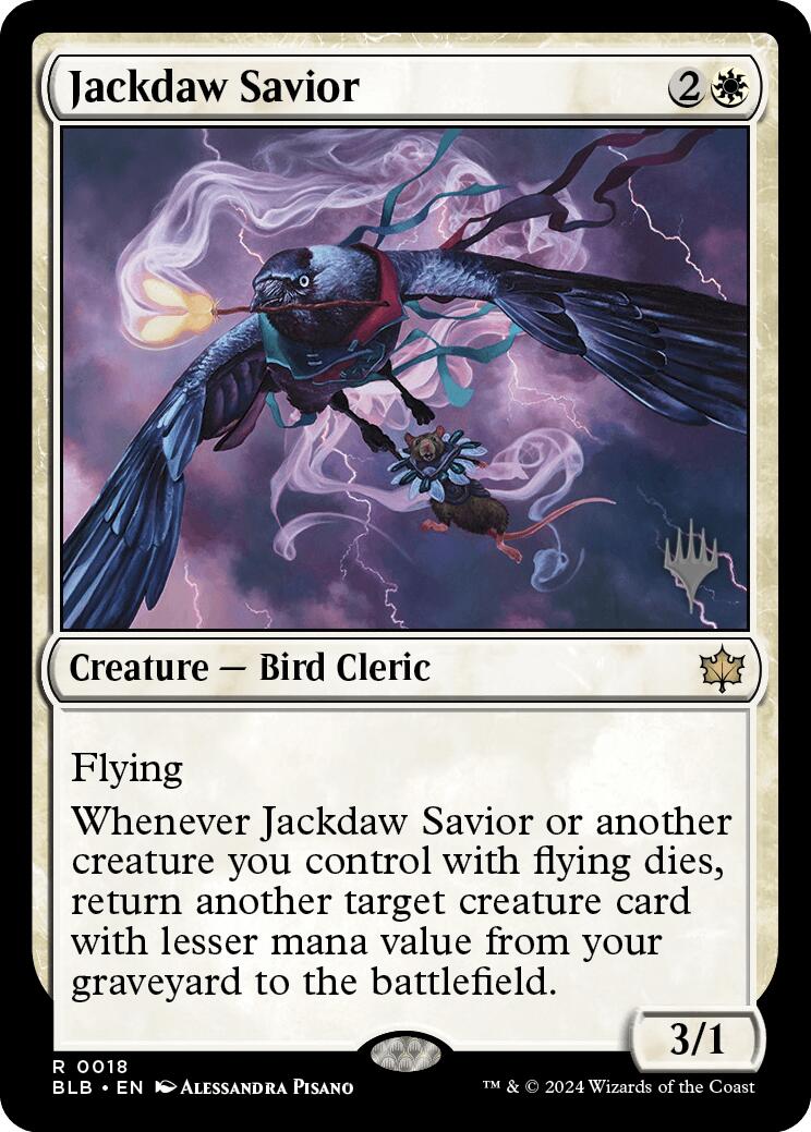 Jackdaw Savior (Promo Pack) [Bloomburrow Promos] MTG Single Magic: The Gathering    | Red Claw Gaming