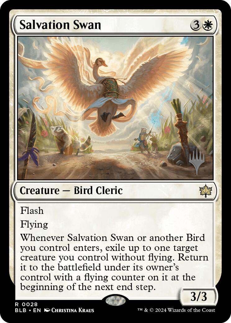 Salvation Swan (Promo Pack) [Bloomburrow Promos] MTG Single Magic: The Gathering    | Red Claw Gaming