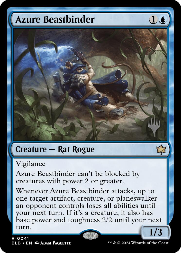 Azure Beastbinder (Promo Pack) [Bloomburrow Promos] MTG Single Magic: The Gathering    | Red Claw Gaming