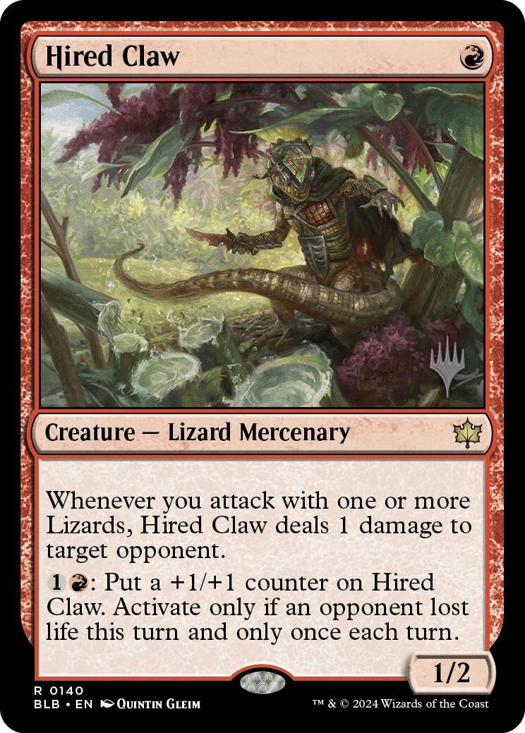 Hired Claw (Promo Pack) [Bloomburrow Promos] MTG Single Magic: The Gathering    | Red Claw Gaming