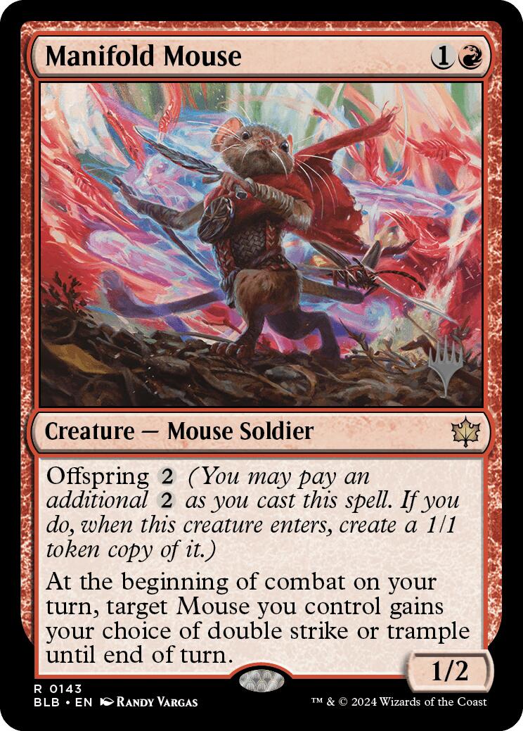 Manifold Mouse (Promo Pack) [Bloomburrow Promos] MTG Single Magic: The Gathering    | Red Claw Gaming