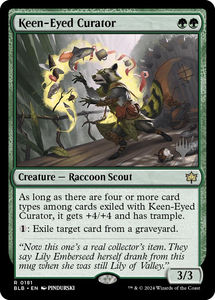 Keen-Eyed Curator (Promo Pack) [Bloomburrow Promos] MTG Single Magic: The Gathering    | Red Claw Gaming