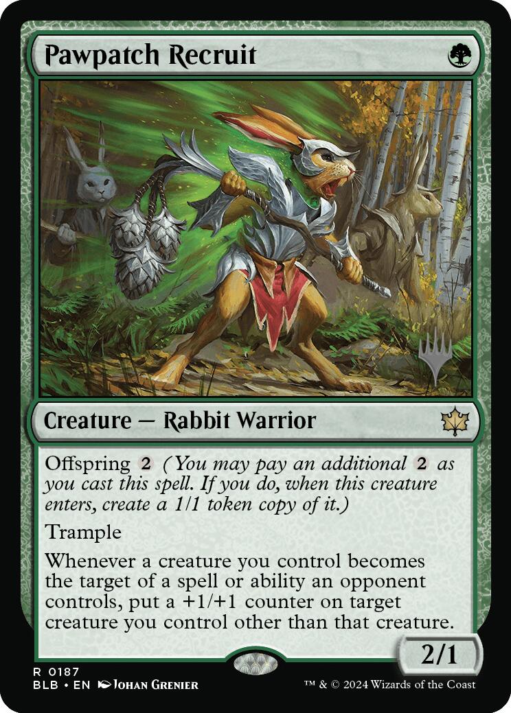 Pawpatch Recruit (Promo Pack) [Bloomburrow Promos] MTG Single Magic: The Gathering    | Red Claw Gaming