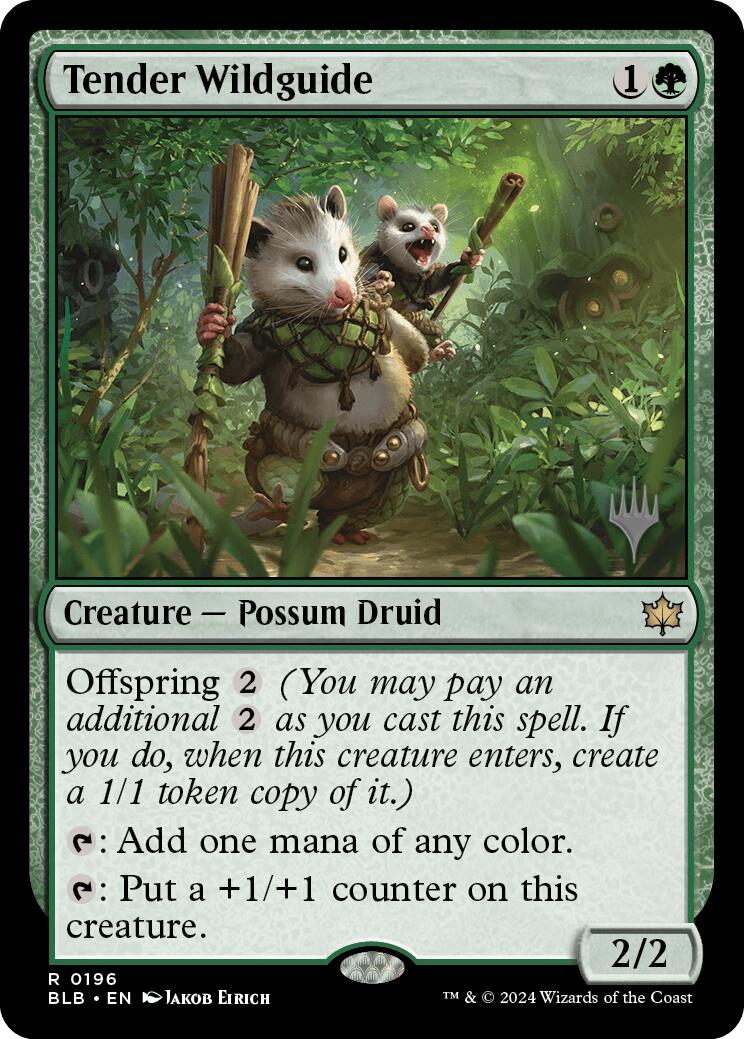 Tender Wildguide (Promo Pack) [Bloomburrow Promos] MTG Single Magic: The Gathering    | Red Claw Gaming