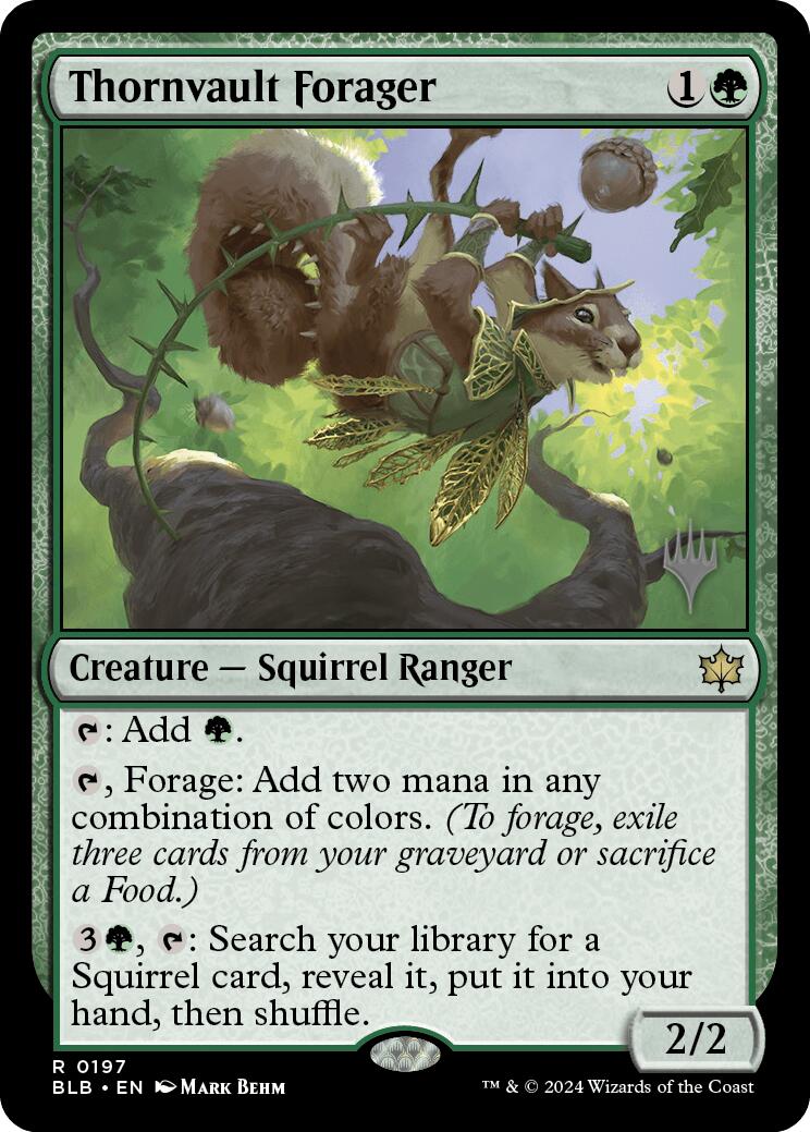 Thornvault Forager (Promo Pack) [Bloomburrow Promos] MTG Single Magic: The Gathering    | Red Claw Gaming