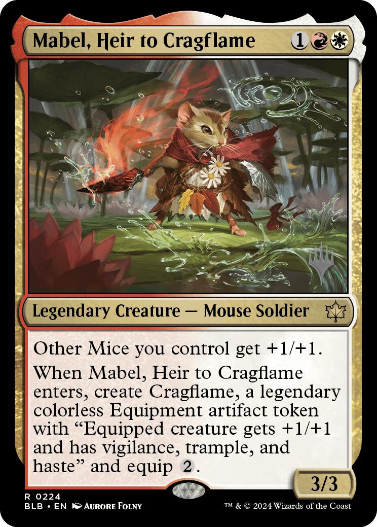 Mabel, Heir to Cragflame (Promo Pack) [Bloomburrow Promos] MTG Single Magic: The Gathering    | Red Claw Gaming