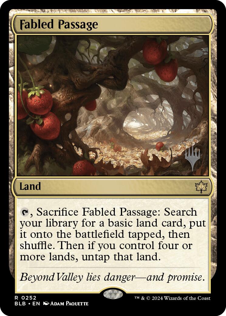 Fabled Passage (Promo Pack) [Bloomburrow Promos] MTG Single Magic: The Gathering    | Red Claw Gaming