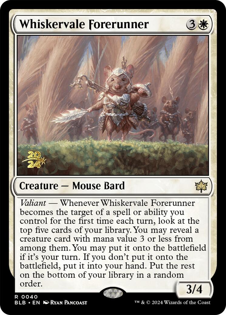 Whiskervale Forerunner [Bloomburrow Prerelease Promos] MTG Single Magic: The Gathering    | Red Claw Gaming