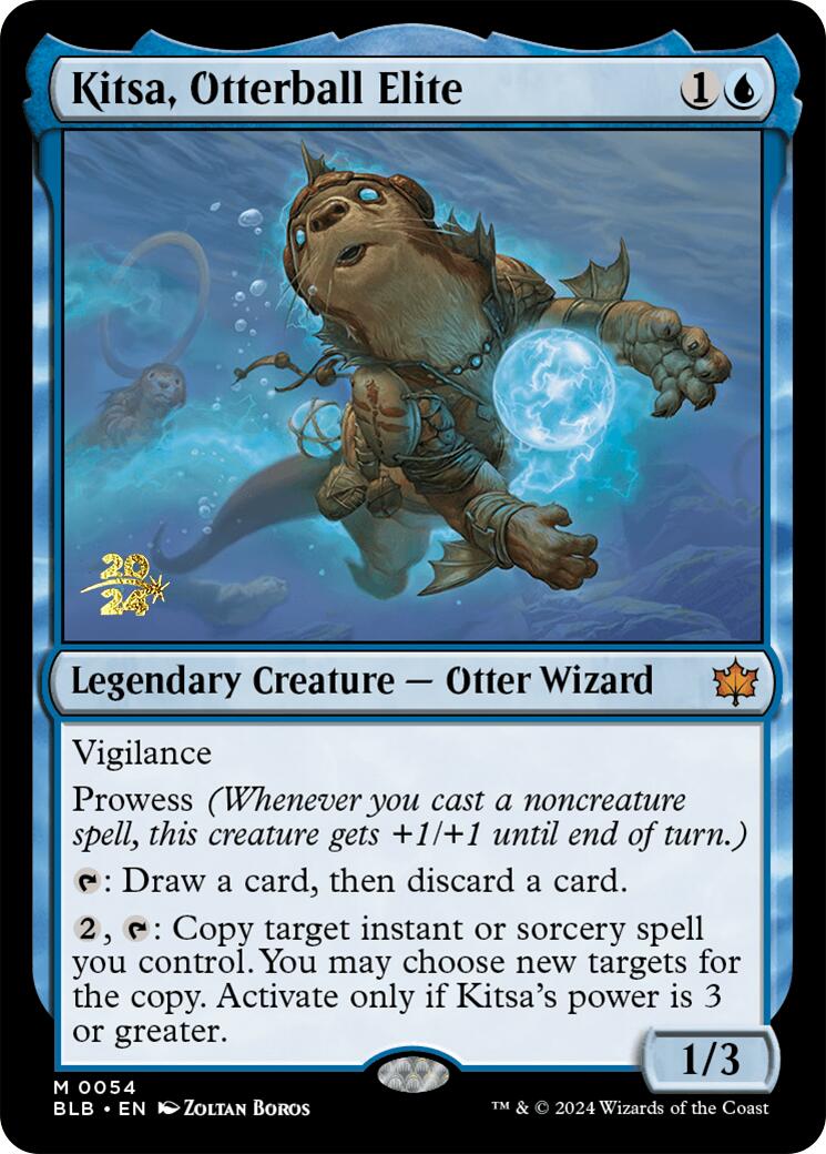 Kitsa, Otterball Elite [Bloomburrow Prerelease Promos] MTG Single Magic: The Gathering    | Red Claw Gaming