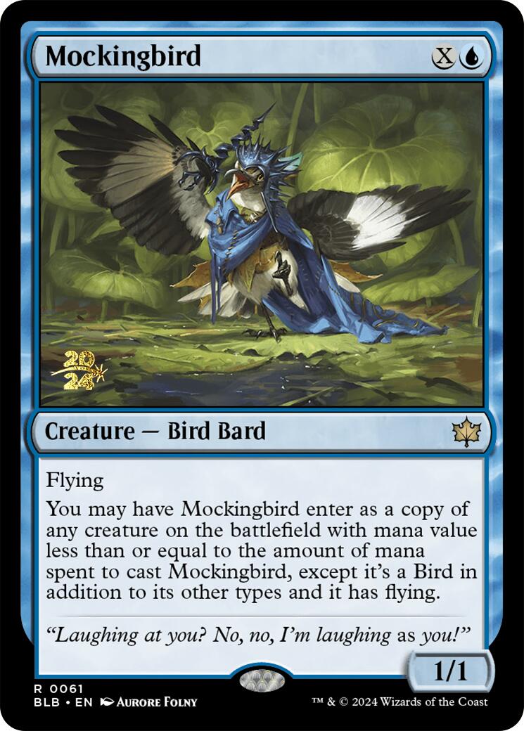 Mockingbird [Bloomburrow Prerelease Promos] MTG Single Magic: The Gathering    | Red Claw Gaming