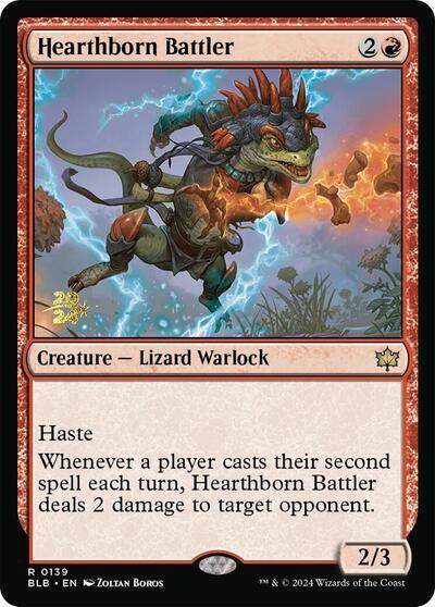 Hearthborn Battler [Bloomburrow Prerelease Promos] MTG Single Magic: The Gathering    | Red Claw Gaming