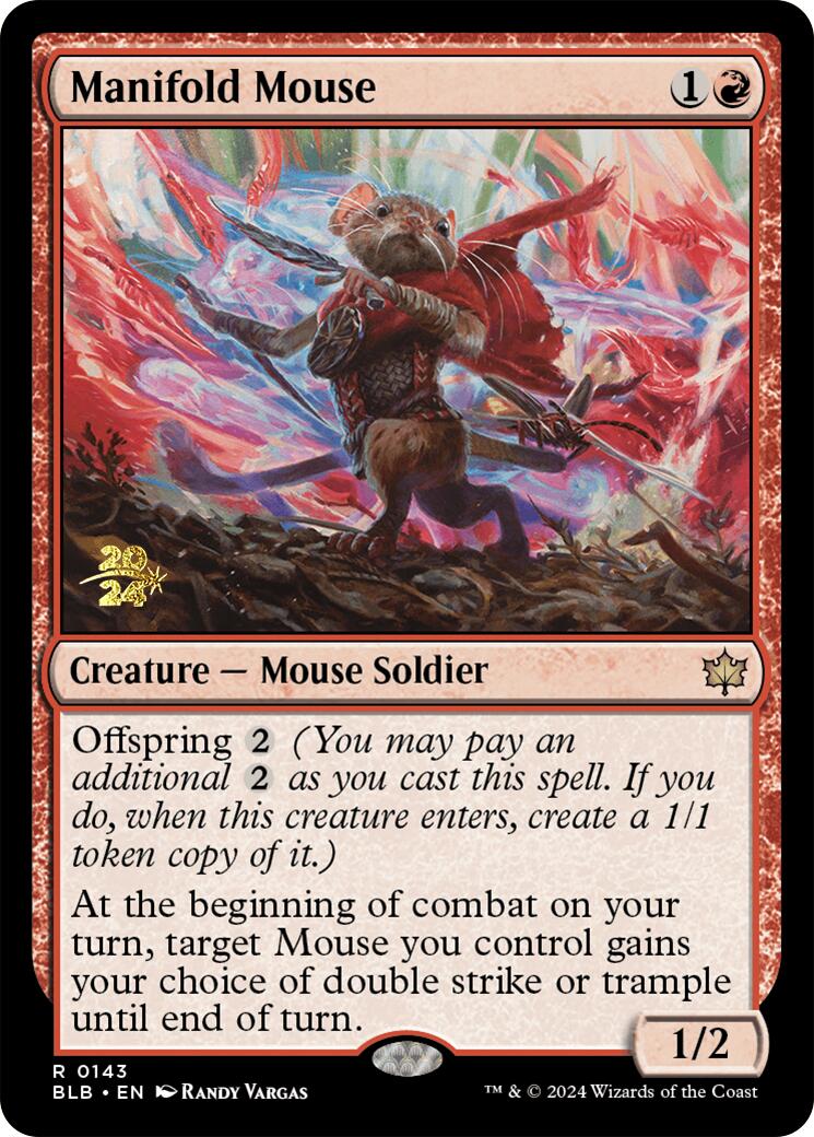 Manifold Mouse [Bloomburrow Prerelease Promos] MTG Single Magic: The Gathering    | Red Claw Gaming