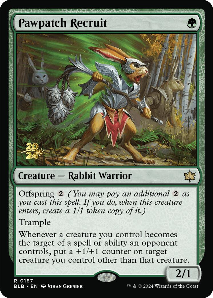 Pawpatch Recruit [Bloomburrow Prerelease Promos] MTG Single Magic: The Gathering    | Red Claw Gaming