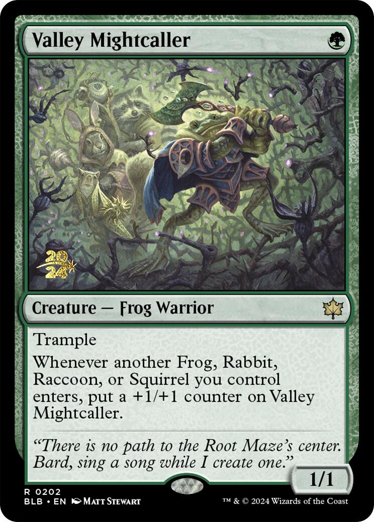 Valley Mightcaller [Bloomburrow Prerelease Promos] MTG Single Magic: The Gathering    | Red Claw Gaming