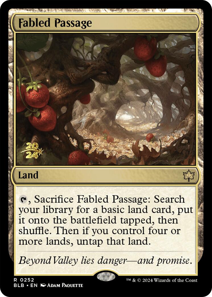 Fabled Passage [Bloomburrow Prerelease Promos] MTG Single Magic: The Gathering    | Red Claw Gaming