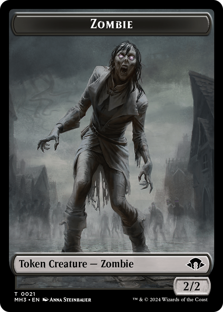 Zombie // Energy Reserve Double-Sided Token [Modern Horizons 3 Tokens] MTG Single Magic: The Gathering    | Red Claw Gaming