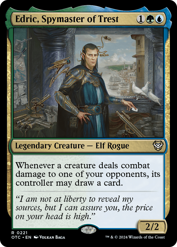 Edric, Spymaster of Trest [Outlaws of Thunder Junction Commander] MTG Single Magic: The Gathering    | Red Claw Gaming