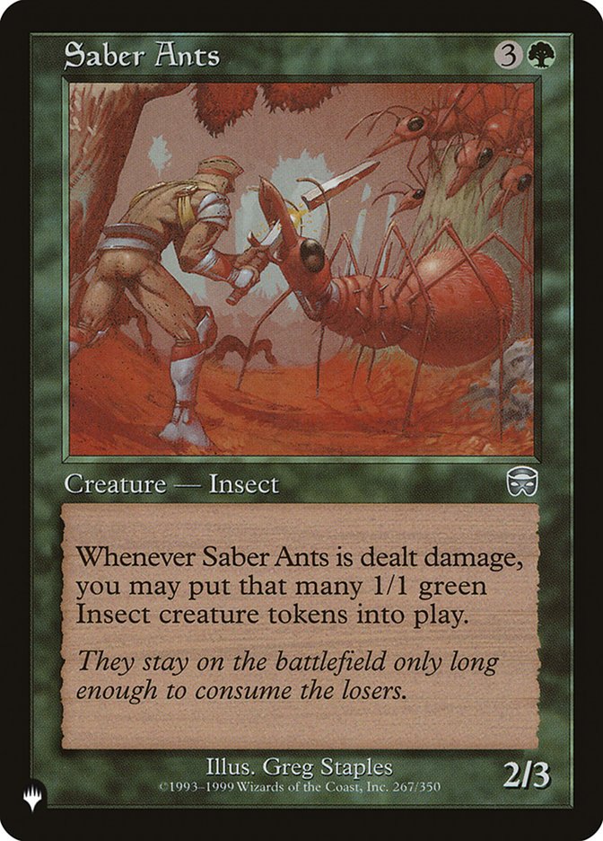 Saber Ants [The List] MTG Single Magic: The Gathering    | Red Claw Gaming