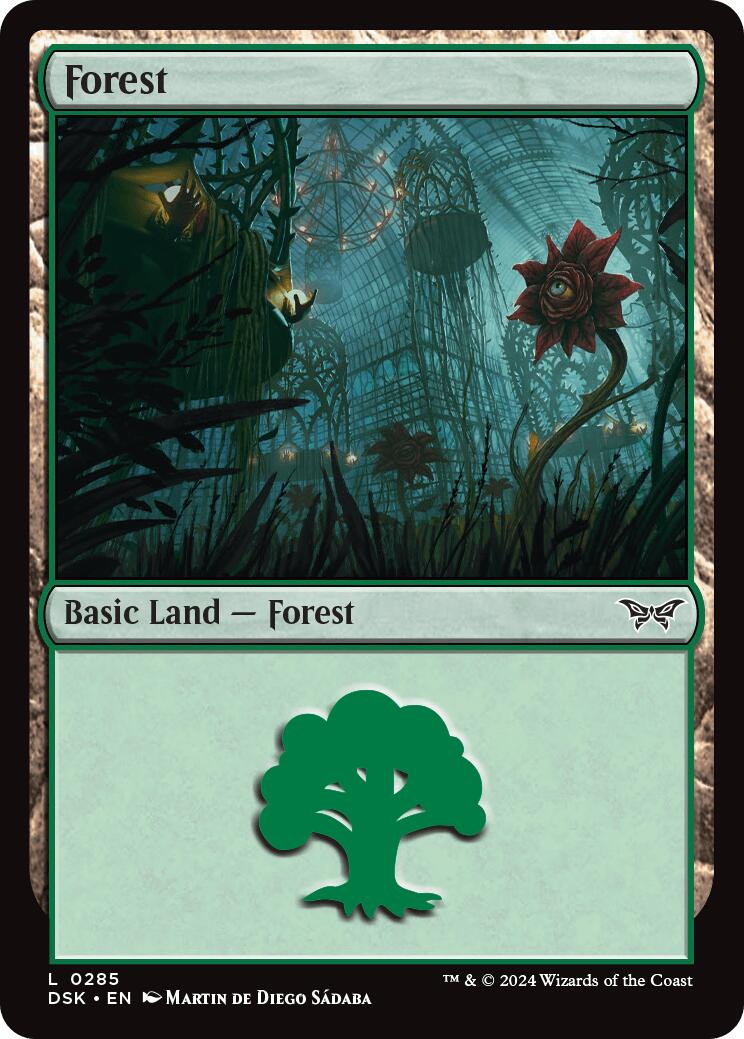 Forest (0285) [Duskmourn: House of Horror] MTG Single Magic: The Gathering    | Red Claw Gaming