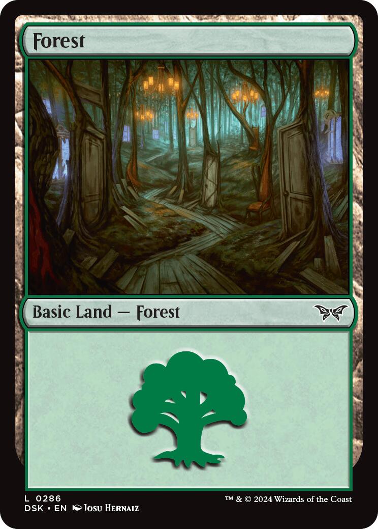 Forest (0286) [Duskmourn: House of Horror] MTG Single Magic: The Gathering    | Red Claw Gaming